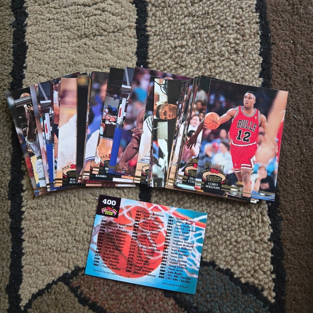 1992-93 Topps Stadium Club Basketball Series 2 Card Lot NBA Vintage Checklist